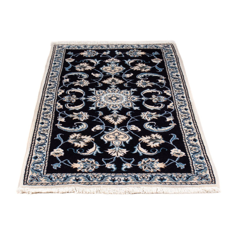Tapis persan - Nain - 149 x 69 cm - bleu foncé