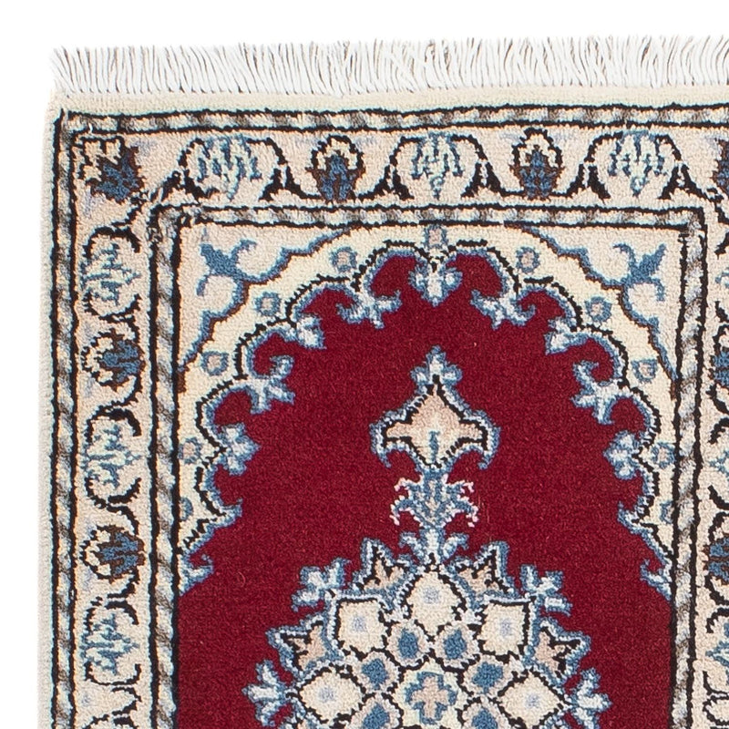 Tapis persan - Nain - 60 x 40 cm - rouge vin
