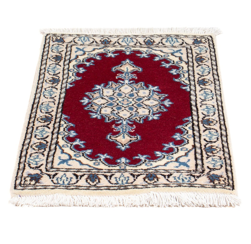 Tapis persan - Nain - 60 x 40 cm - rouge vin