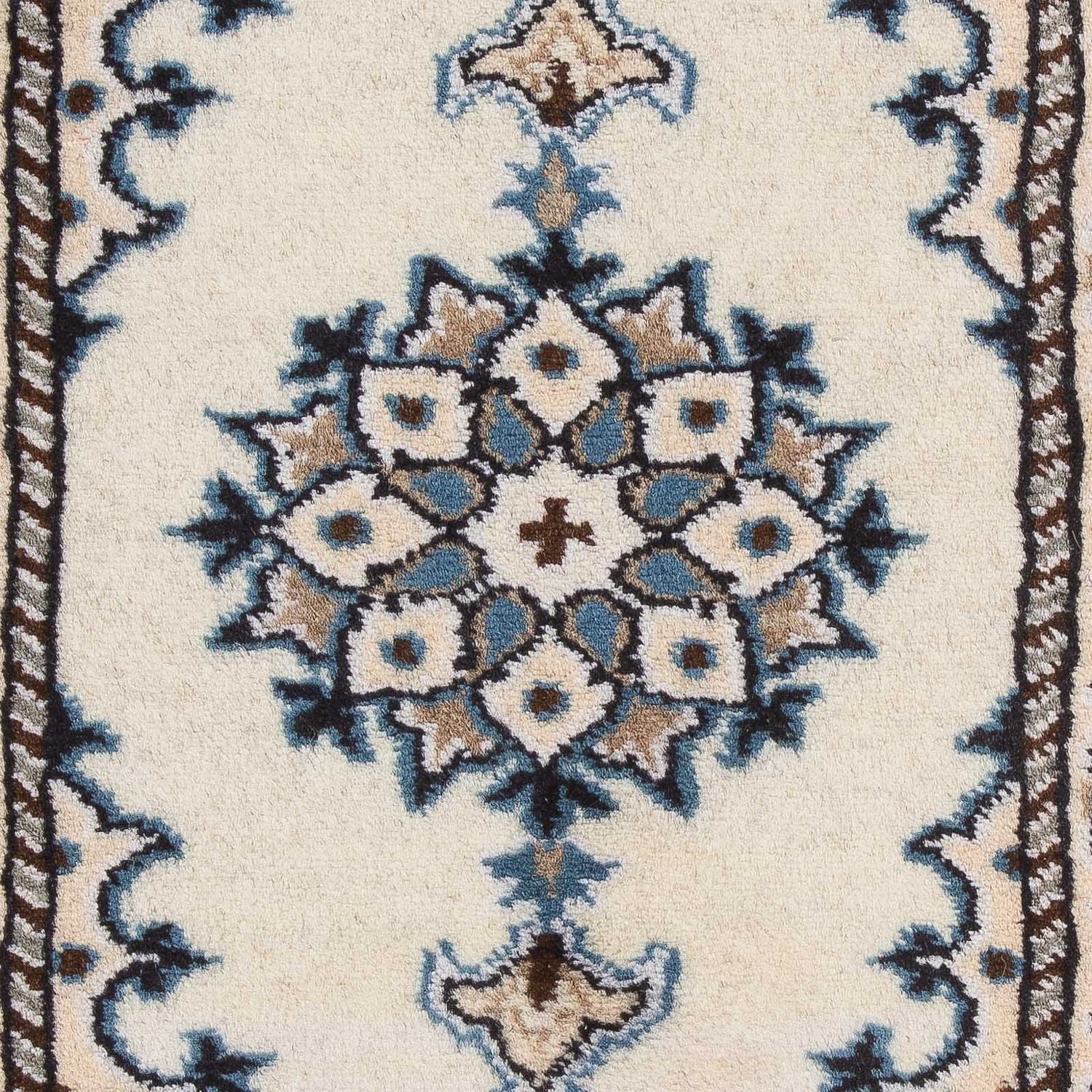 Tapis persan - Nain - 60 x 40 cm - crème