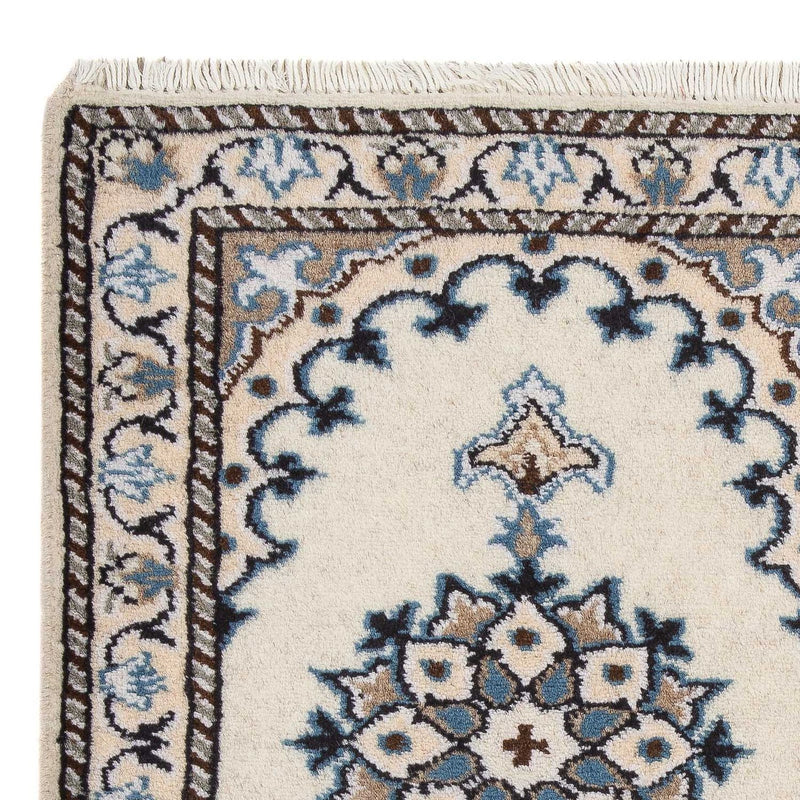 Tapis persan - Nain - 60 x 40 cm - crème