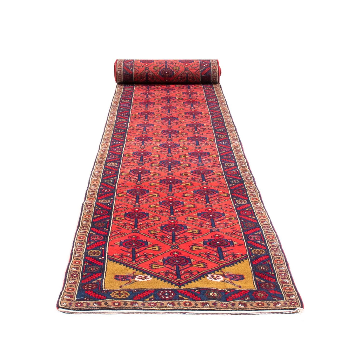 Tapis de couloir Tapis persan - Nomadic - 688 x 83 cm - rouge