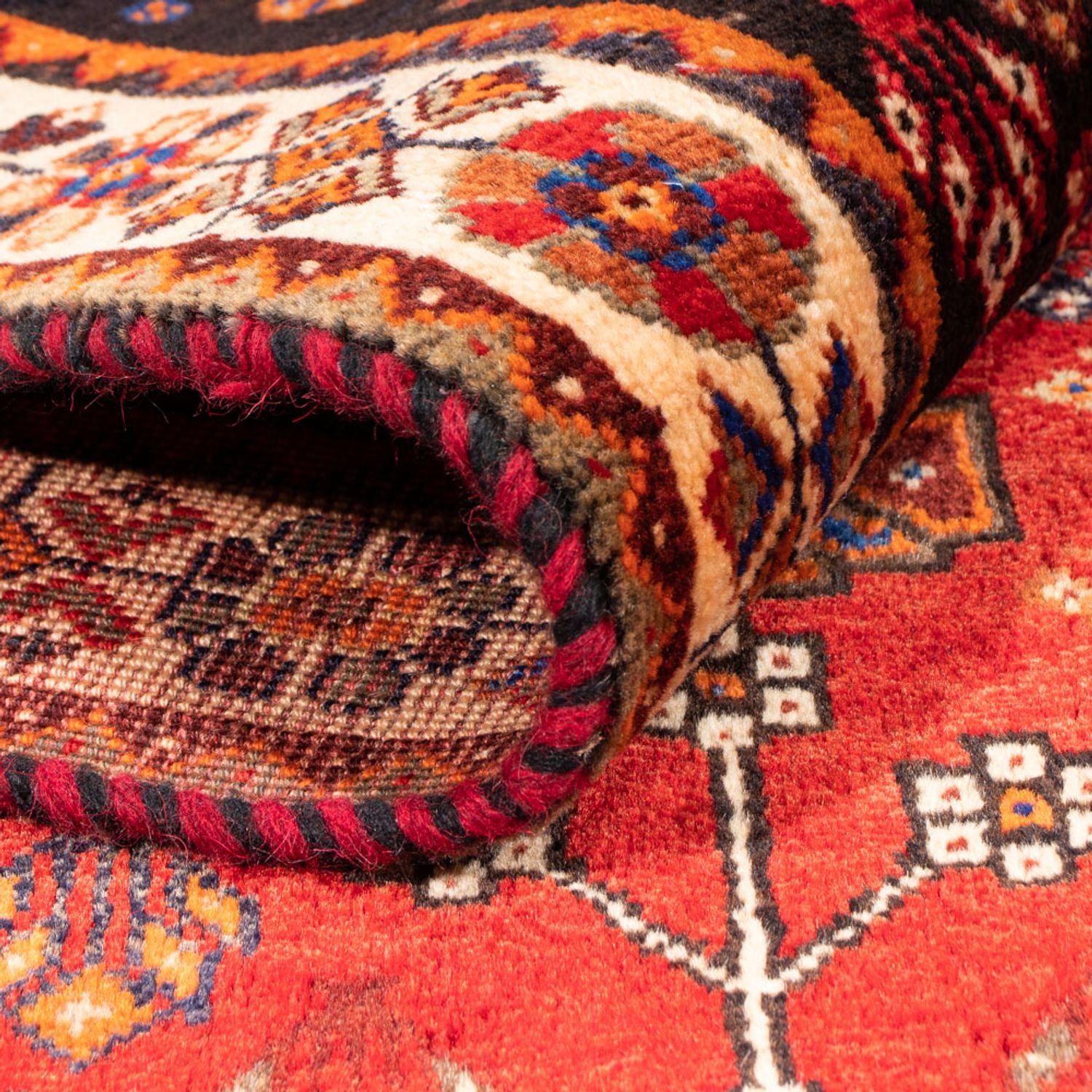 Tapis persan - Nomadic - 161 x 108 cm - rouge