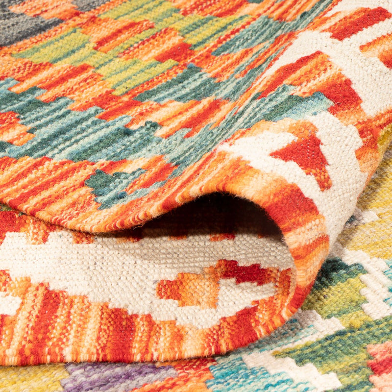 Tapis Kelim - Splash - 248 x 200 cm - multicolore
