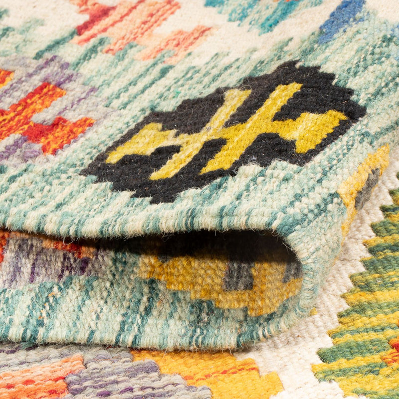 Tapis Kelim - Splash - 182 x 126 cm - multicolore