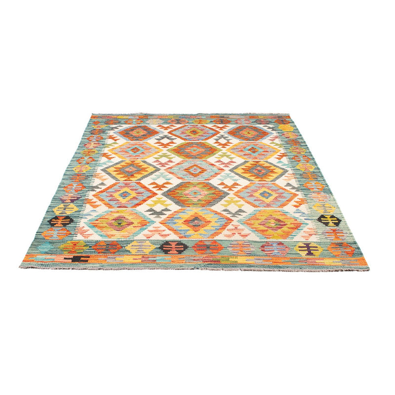 Tapis Kelim - Splash - 182 x 126 cm - multicolore