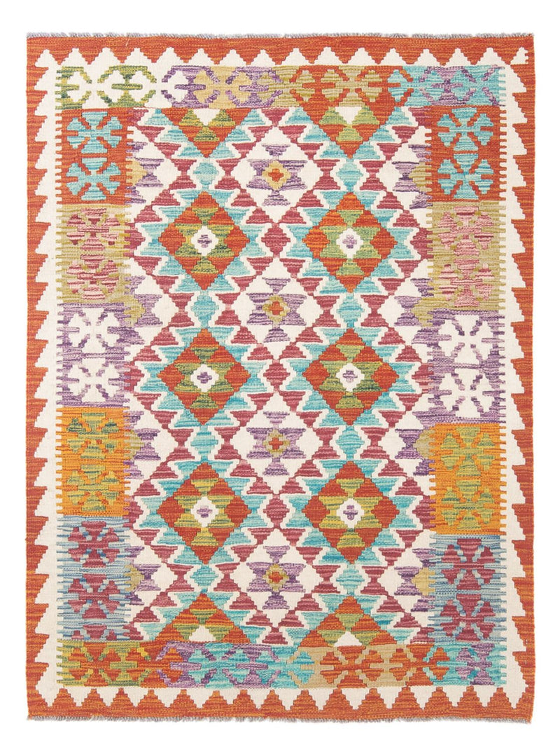 Tapis Kelim - Splash - 166 x 119 cm - multicolore