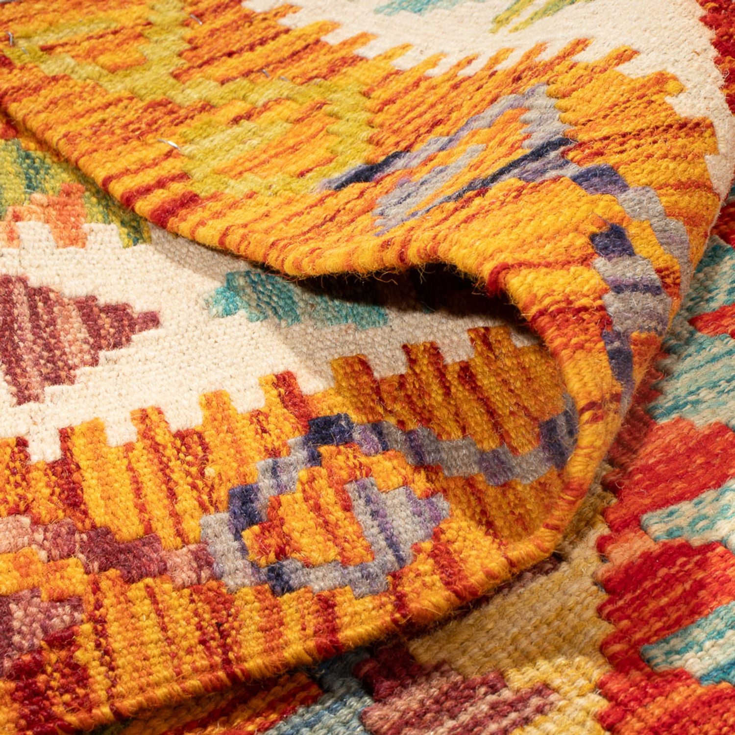 Tapis Kelim - Splash - 190 x 123 cm - multicolore