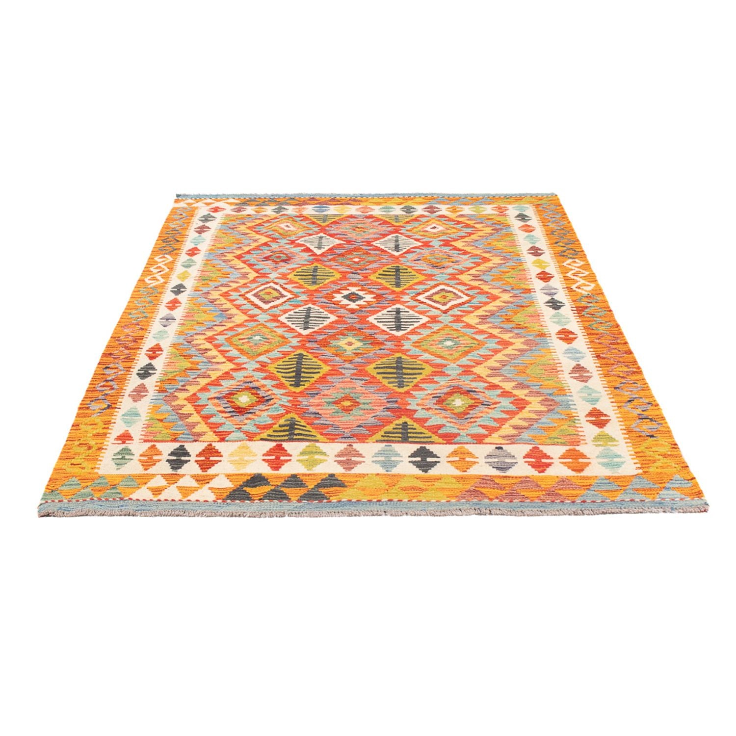 Tapis Kelim - Splash - 190 x 123 cm - multicolore