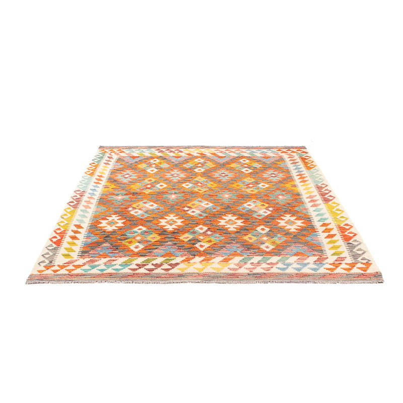 Tapis Kelim - Splash - 195 x 156 cm - multicolore