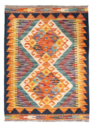 Tapis Kelim - Splash - 85 x 62 cm - multicolore