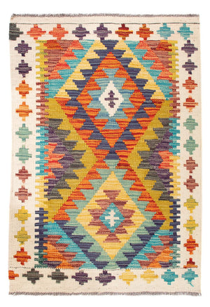 Tapis Kelim - Splash - 84 x 62 cm - multicolore