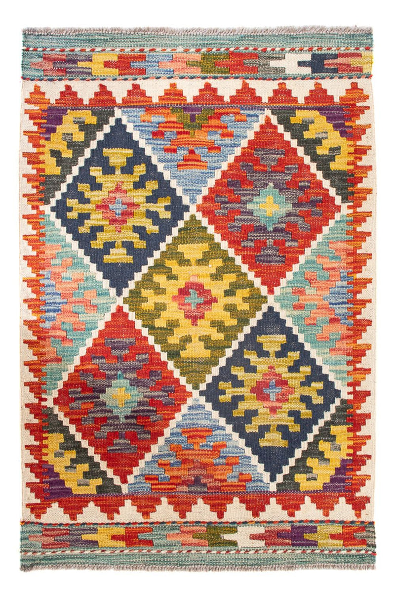 Tapis Kelim - Splash - 93 x 65 cm - multicolore