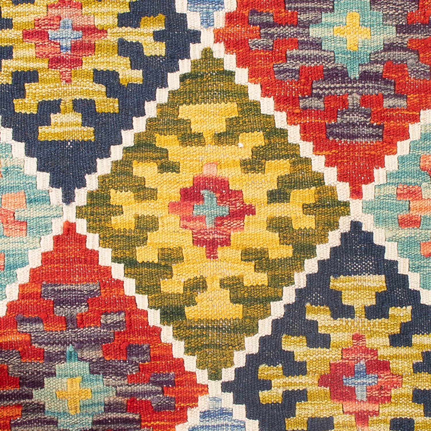 Tapis Kelim - Splash - 93 x 65 cm - multicolore