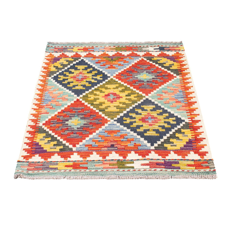Tapis Kelim - Splash - 93 x 65 cm - multicolore
