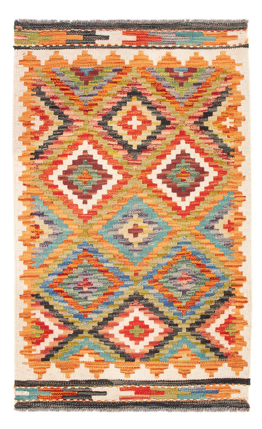 Tapis Kelim - Splash - 98 x 60 cm - multicolore