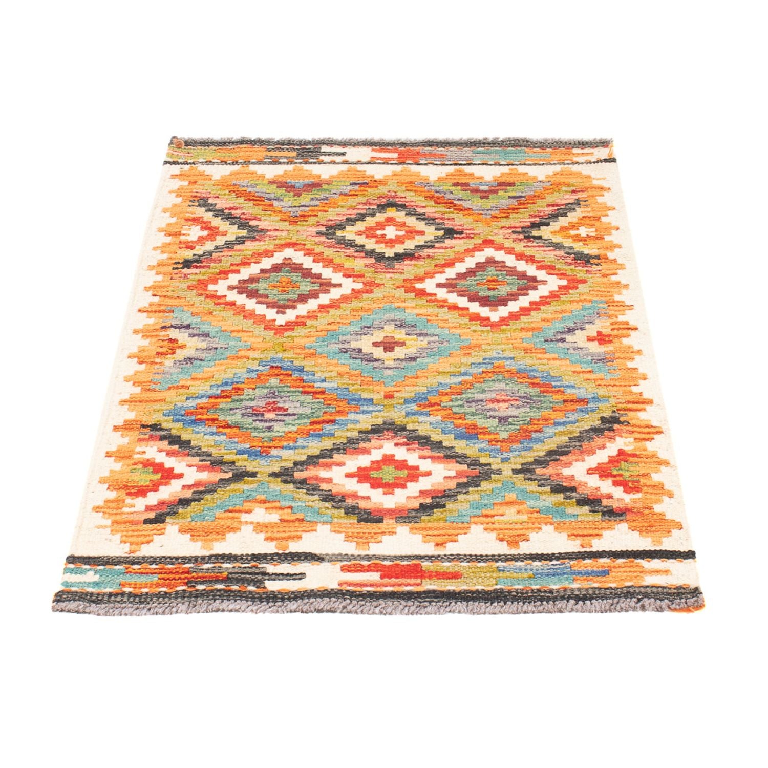 Tapis Kelim - Splash - 98 x 60 cm - multicolore
