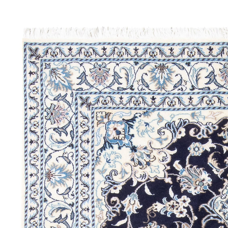 Tapis persan - Nain - 202 x 144 cm - bleu foncé