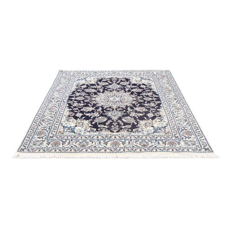 Tapis persan - Nain - 202 x 144 cm - bleu foncé