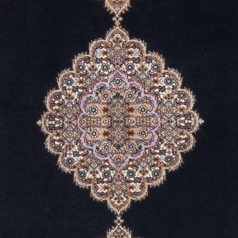 Tapis persan - Tabriz - Royal - 142 x 75 cm - bleu foncé