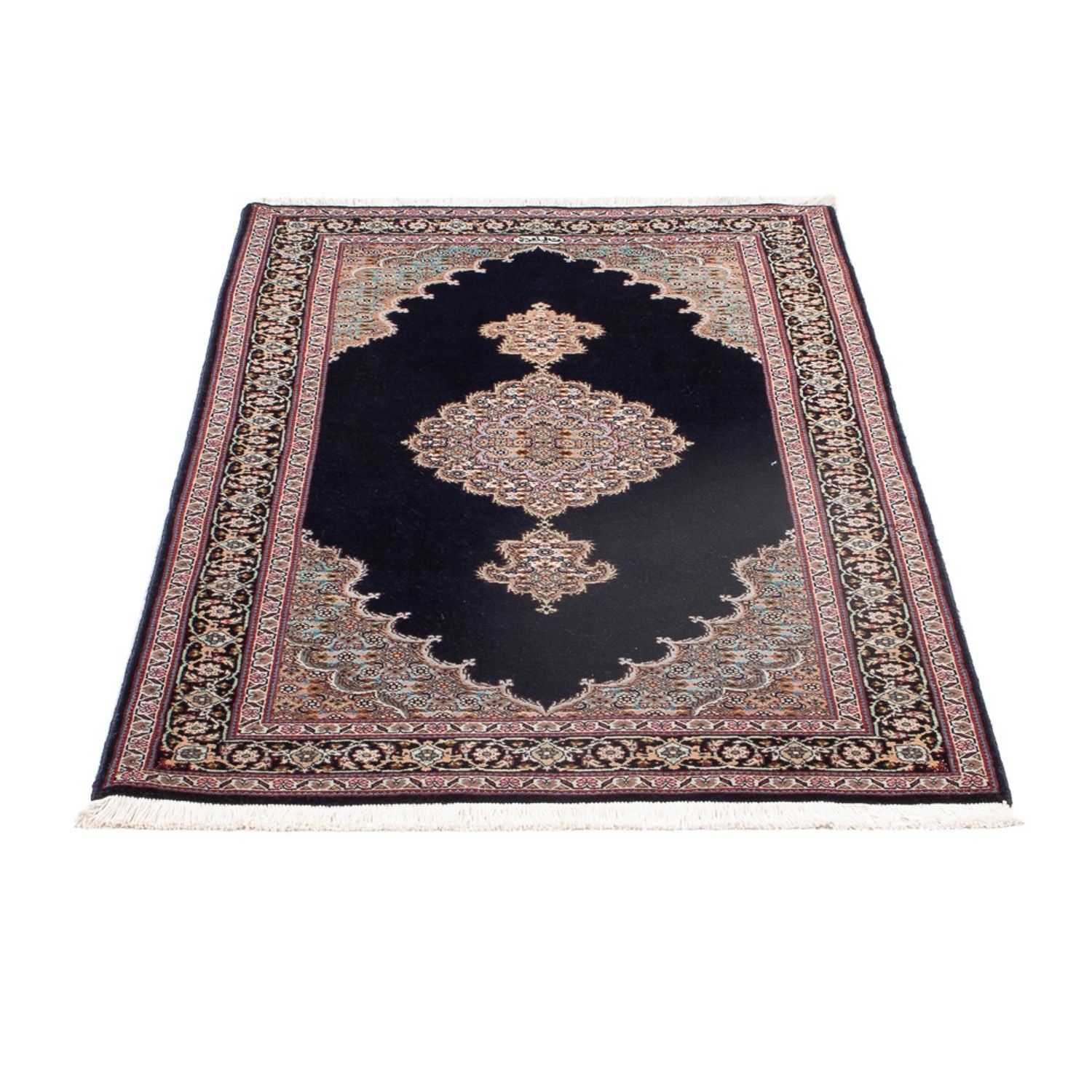 Tapis persan - Tabriz - Royal - 142 x 75 cm - bleu foncé