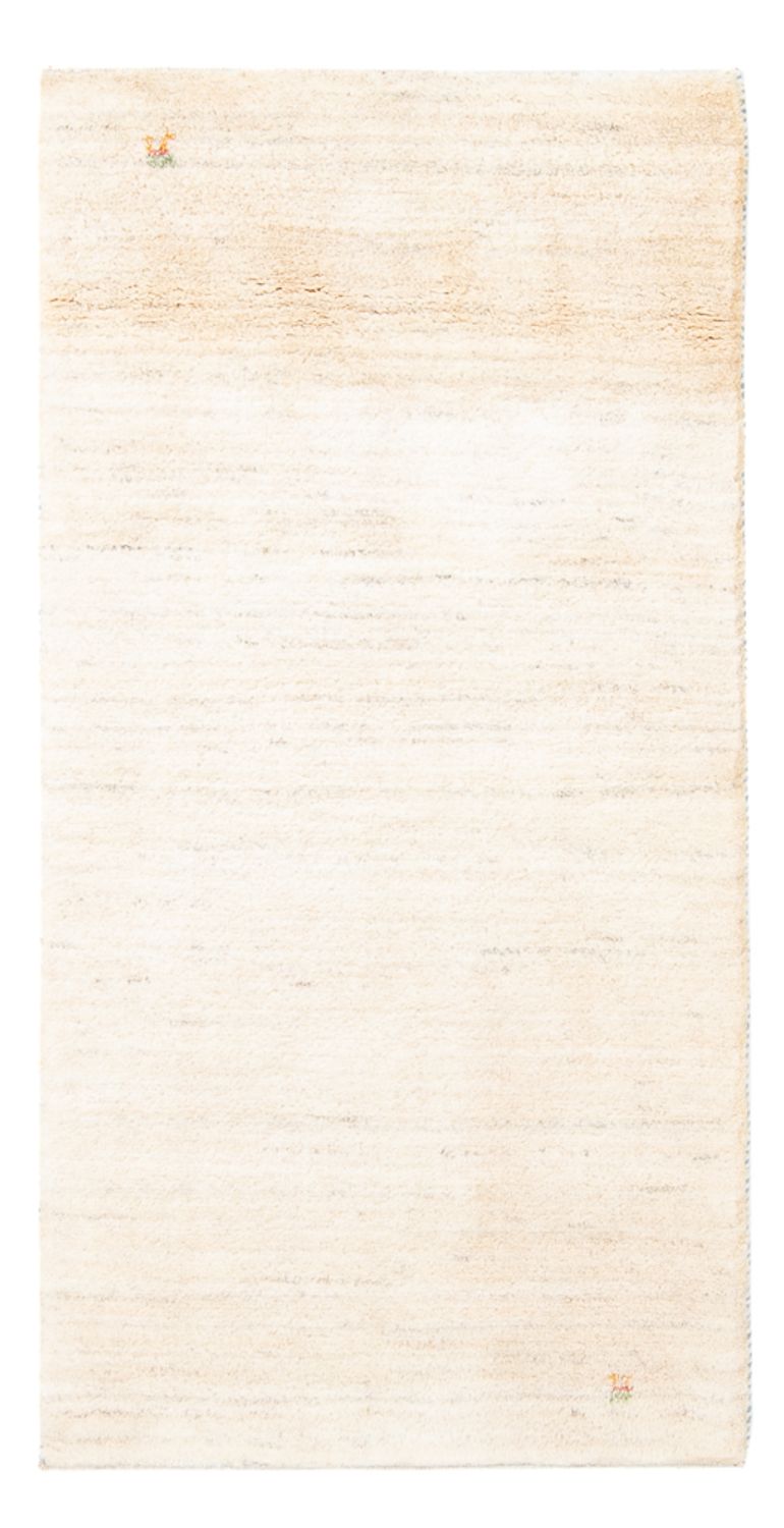 Tapis Gabbeh - Persan - 144 x 71 cm - blanc naturel