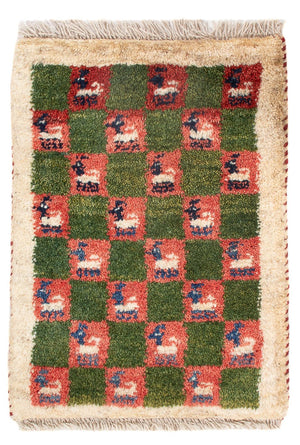 Tapis Gabbeh - Persan - 60 x 40 cm - multicolore