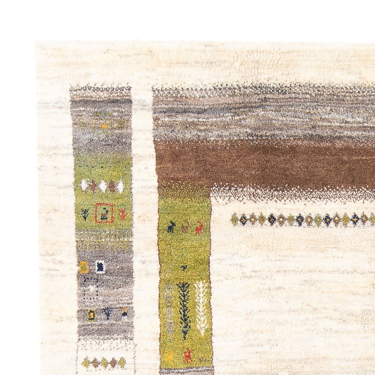 Tapis Gabbeh - Persan - 245 x 200 cm - crème