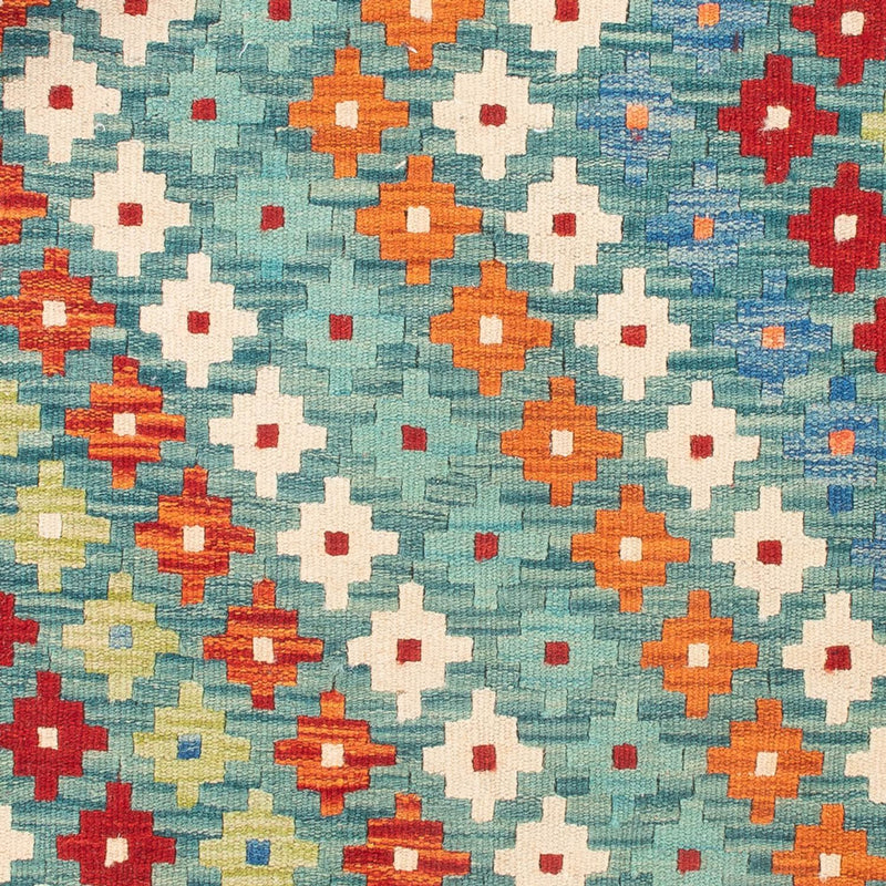 Tapis Kelim - Splash carré  - 88 x 90 cm - multicolore