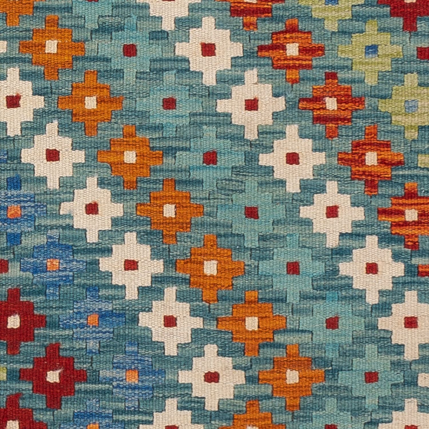 Tapis Kelim - Splash - 90 x 88 cm - multicolore