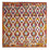 Tapis Kelim - Splash carré  - 152 x 152 cm - multicolore