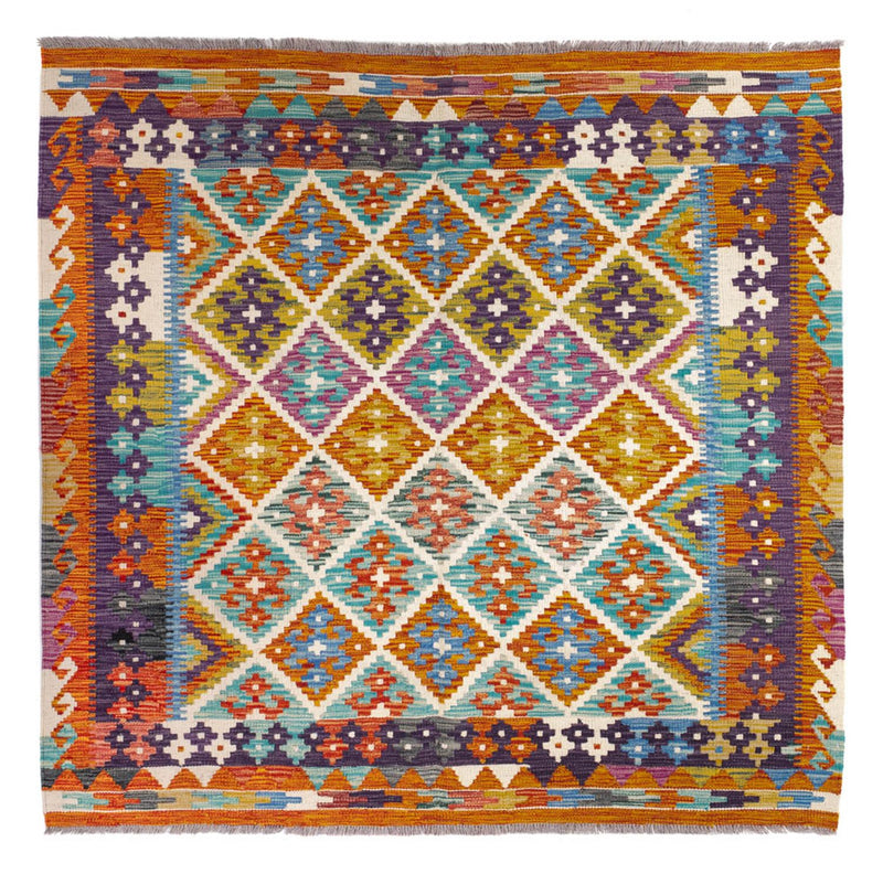 Tapis Kelim - Splash - 158 x 152 cm - multicolore
