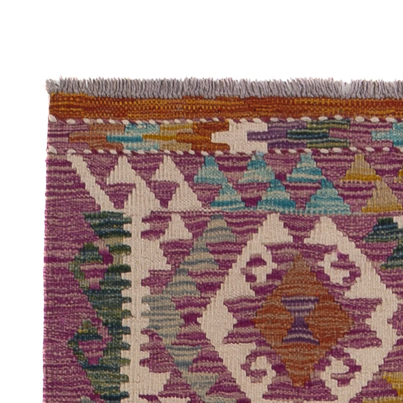 Tapis de couloir Tapis Kelim - Splash - 295 x 80 cm - multicolore