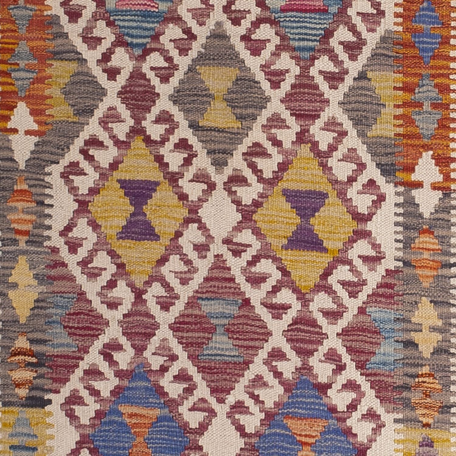 Tapis de couloir Tapis Kelim - Splash - 301 x 79 cm - multicolore