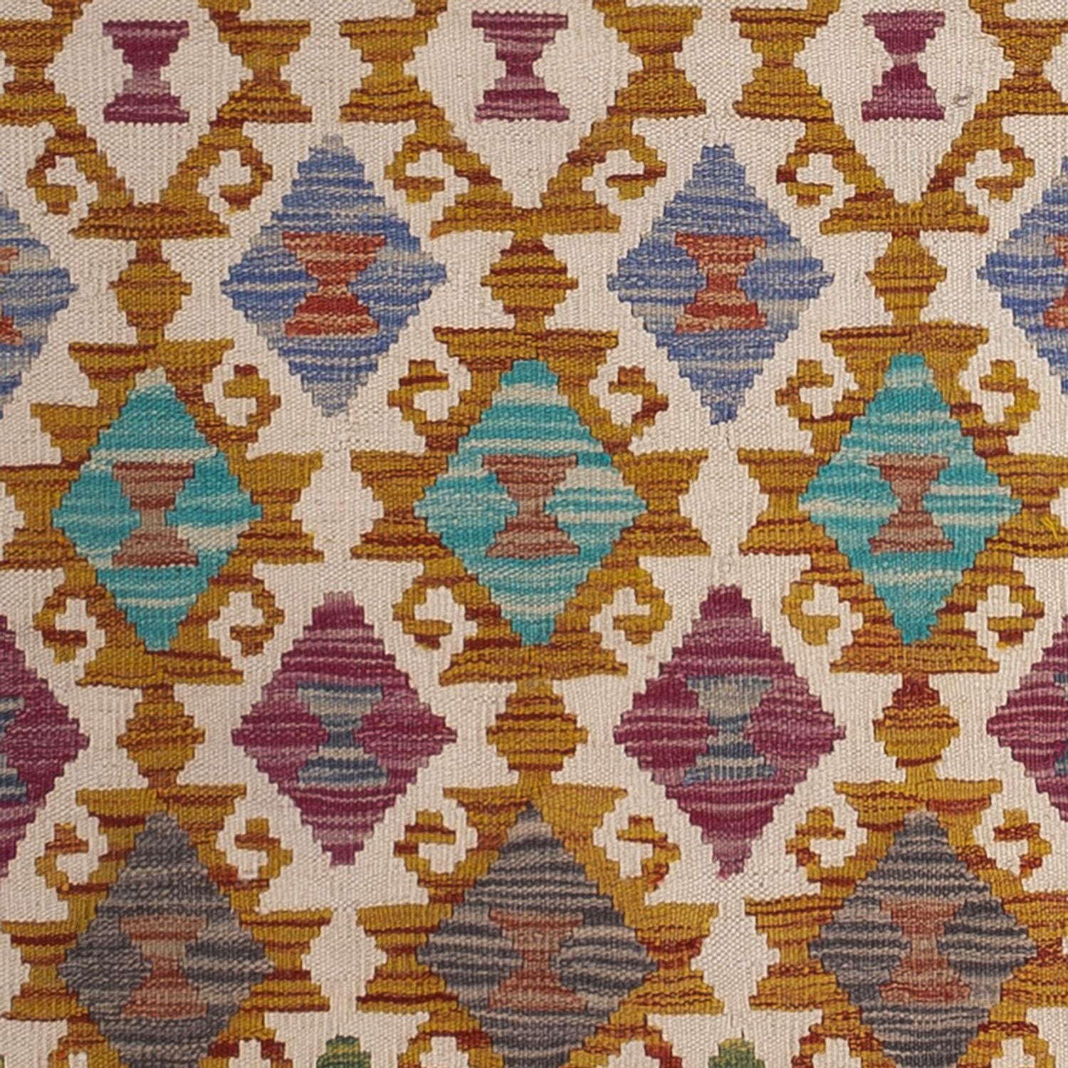 Tapis de couloir Tapis Kelim - Splash - 301 x 81 cm - multicolore