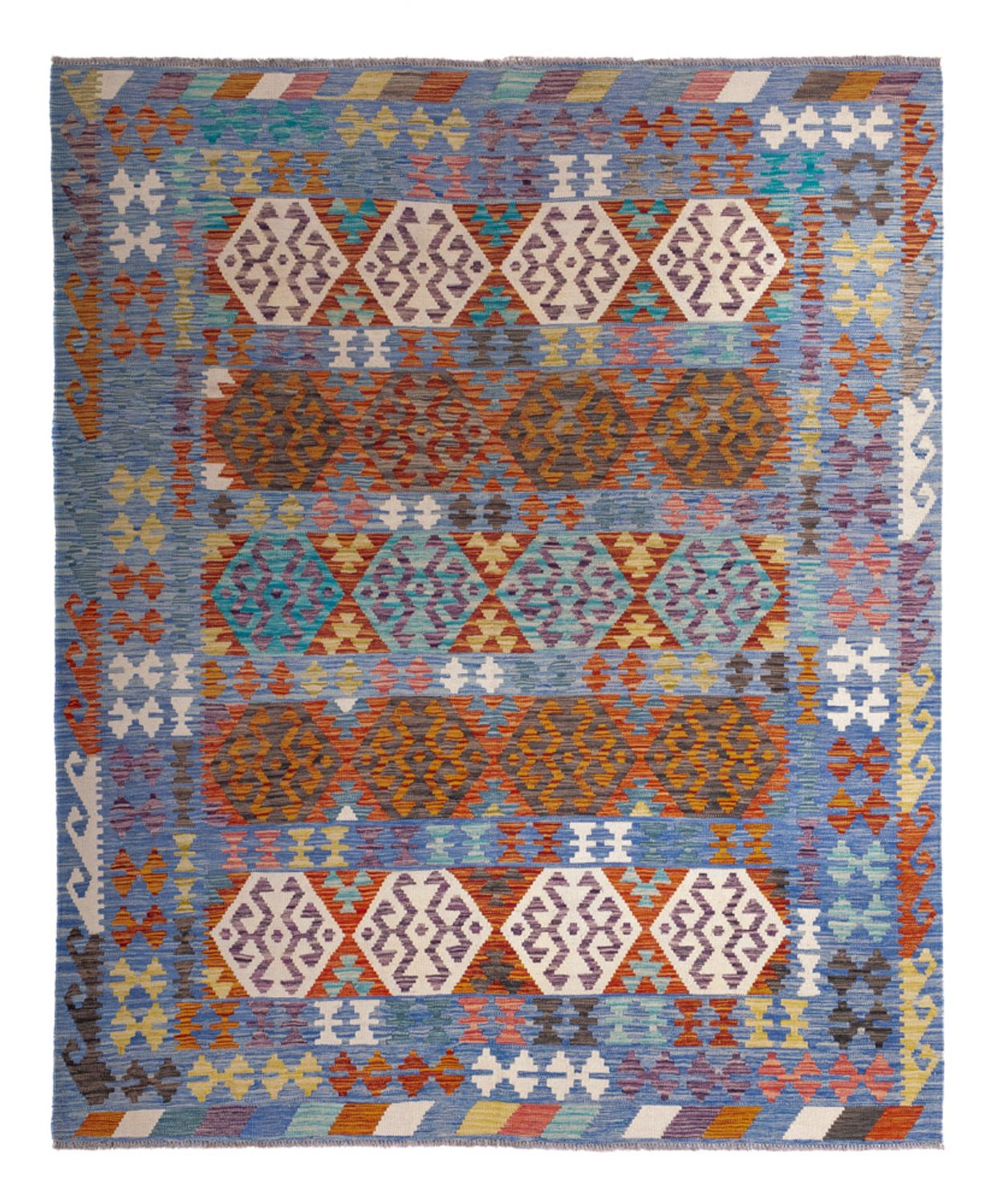 Tapis Kelim - Splash - 244 x 205 cm - multicolore