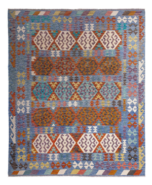 Tapis Kelim - Splash - 244 x 205 cm - multicolore
