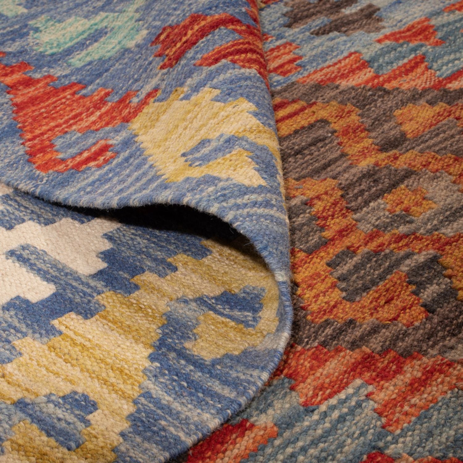 Tapis Kelim - Splash - 244 x 205 cm - multicolore