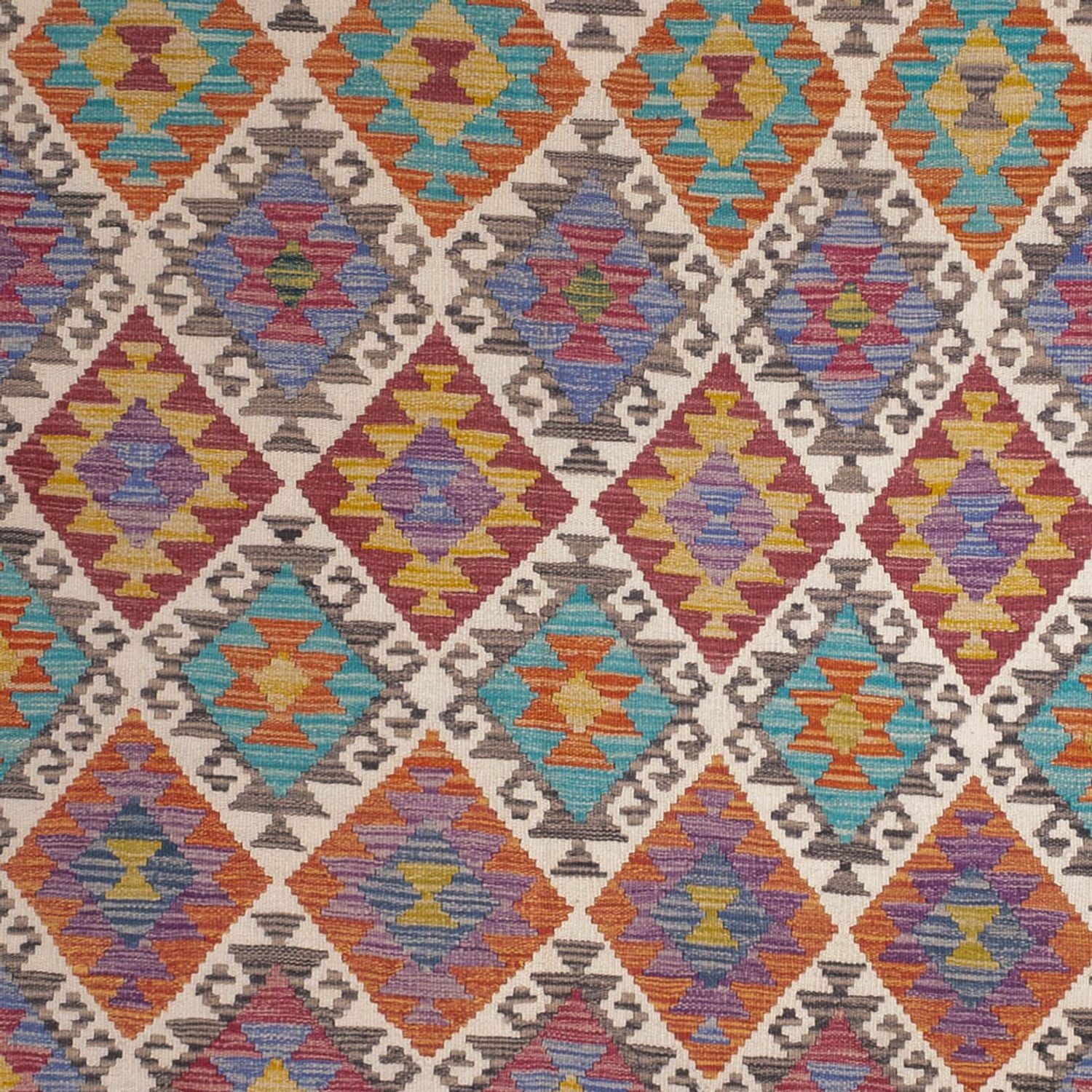 Tapis Kelim - Splash - 305 x 196 cm - multicolore