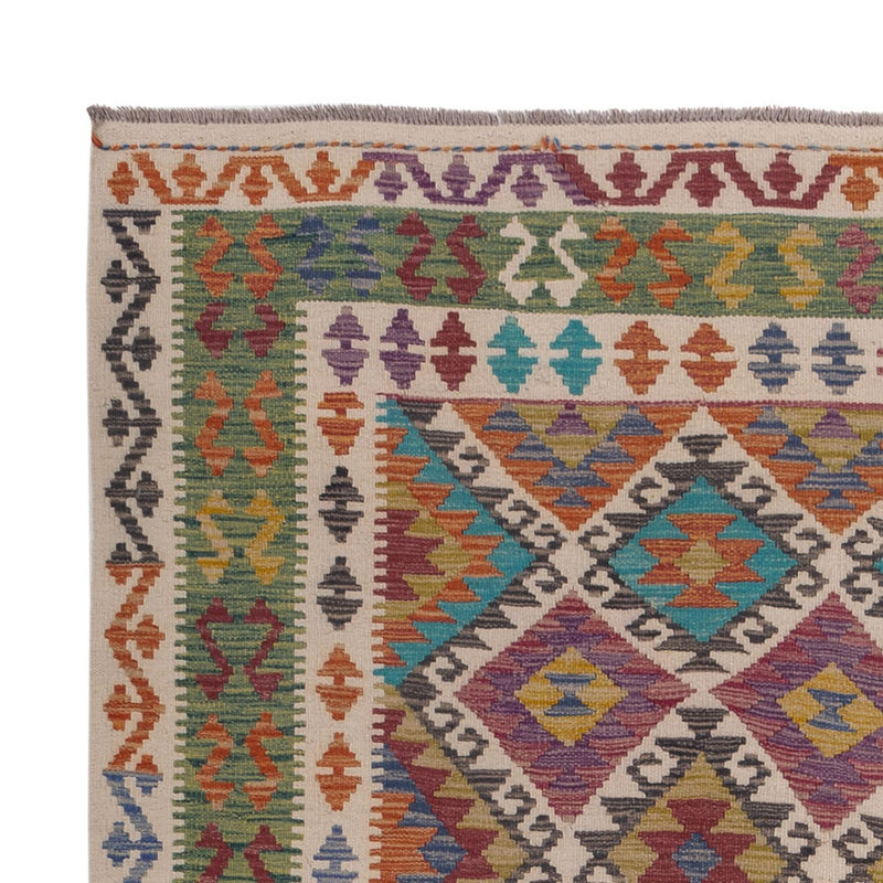 Tapis Kelim - Splash - 305 x 196 cm - multicolore