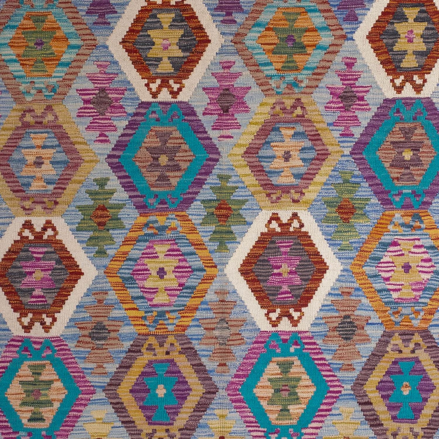 Tapis Kelim - Splash - 300 x 203 cm - multicolore