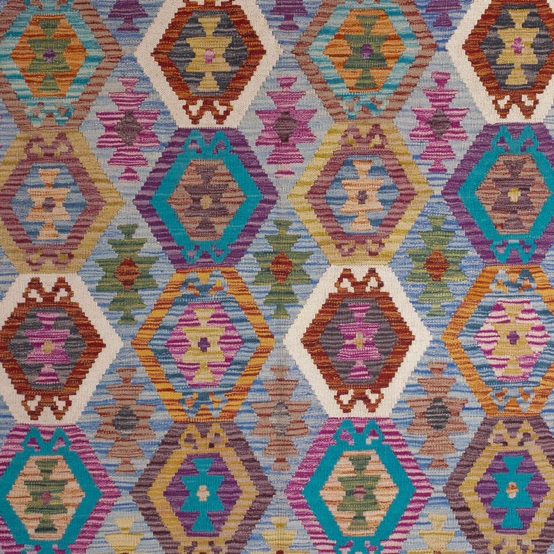 Tapis Kelim - Splash - 300 x 203 cm - multicolore