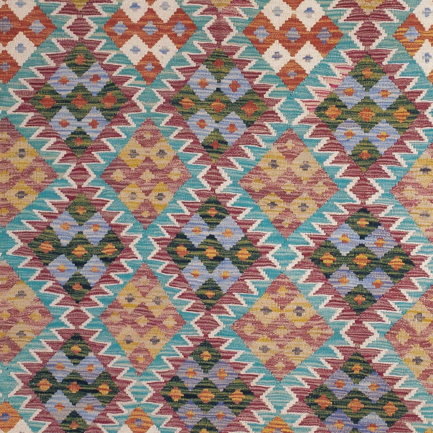 Tapis Kelim - Splash - 285 x 195 cm - multicolore