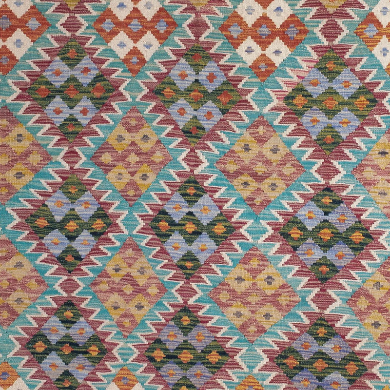 Tapis Kelim - Splash - 285 x 195 cm - multicolore