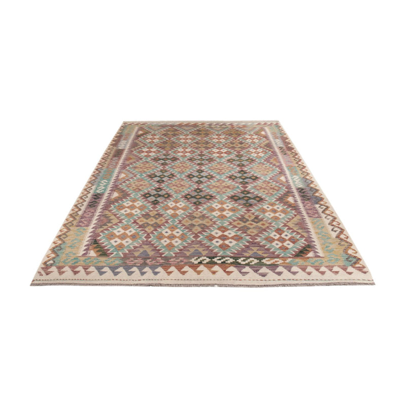 Tapis Kelim - Splash - 285 x 195 cm - multicolore