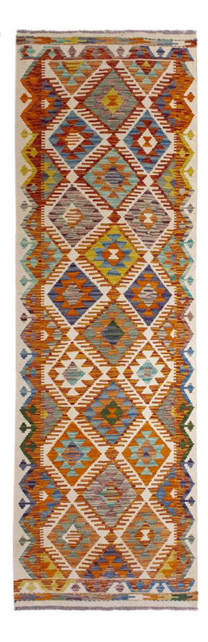 Tapis de couloir Tapis Kelim - Splash - 234 x 80 cm - multicolore