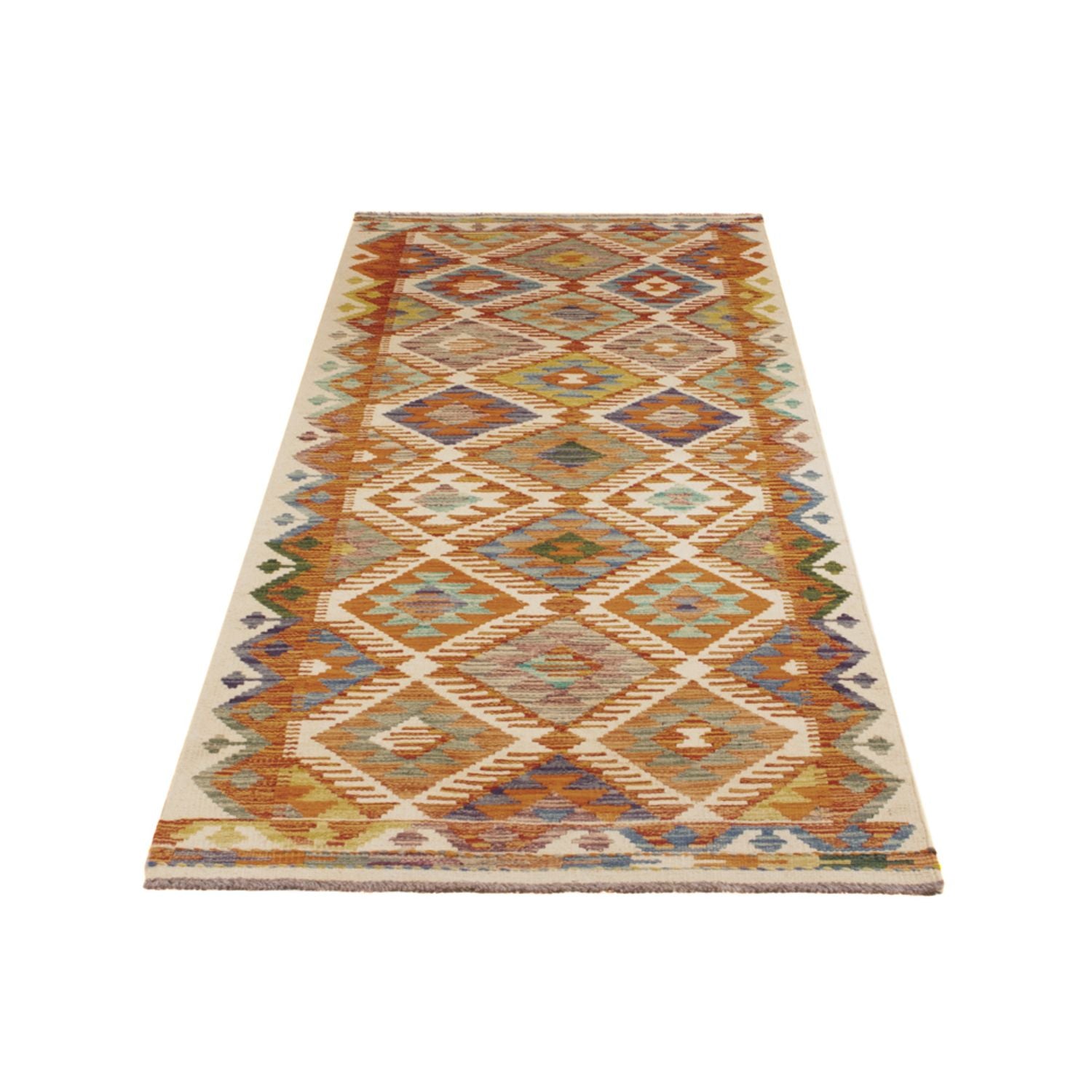 Tapis de couloir Tapis Kelim - Splash - 234 x 80 cm - multicolore
