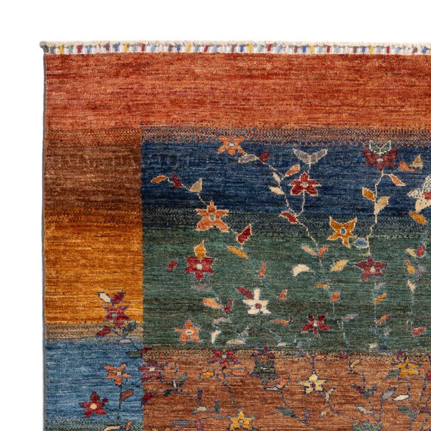 Tapis Gabbeh - Loribaft Persan - 193 x 158 cm - multicolore