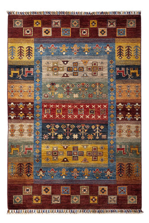 Tapis Gabbeh - Loribaft Persan - 148 x 105 cm - multicolore