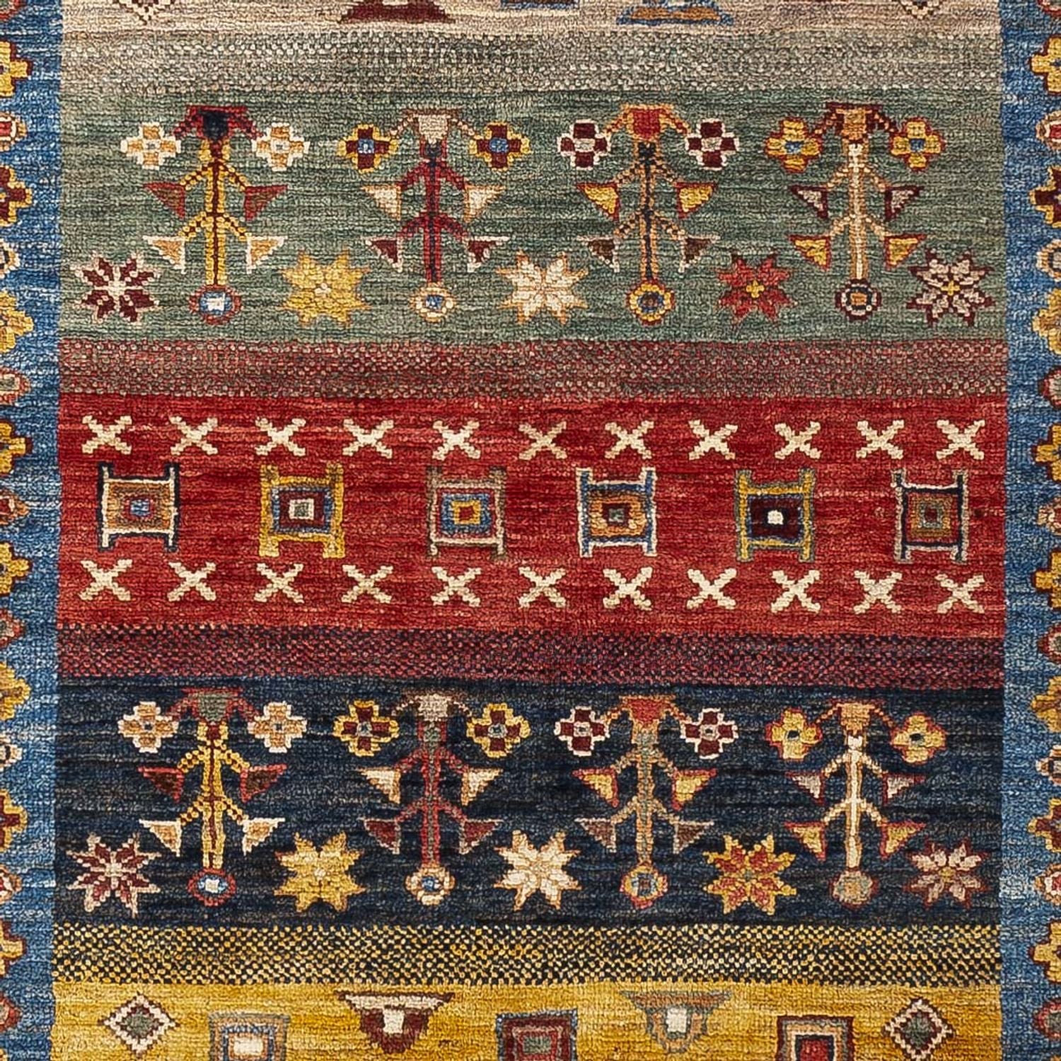 Tapis Gabbeh - Loribaft Persan - 148 x 105 cm - multicolore
